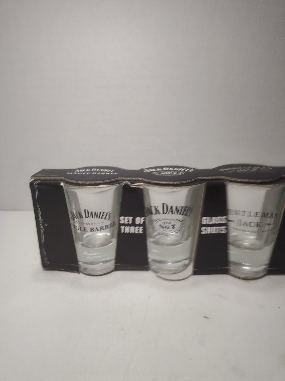 Jack Daniel's Shot Glass Set of 3 New Sealed Single Barrel Old No 7 Gentleman